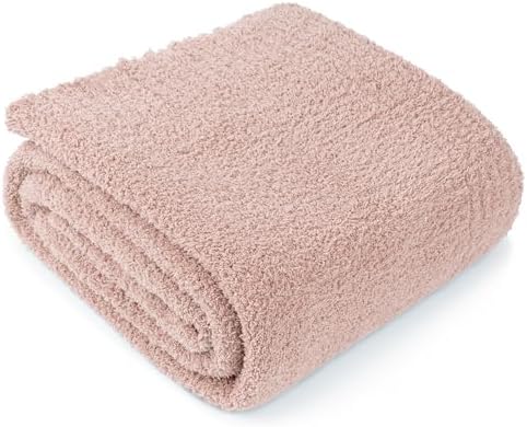 PAVILIA Super Soft Throw Blanket for Couch, Fluffy Cozy Lightweight