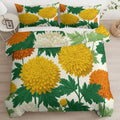 Vintage Plants Floral Leaves Queen Duvet Cover 229 x 229 cm, Sage