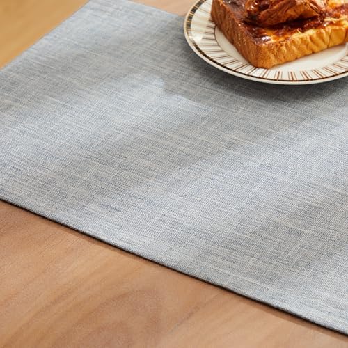 ZeeMart Rustic Cotton Linen Table Runner, 13x90 Inches Blue