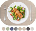 Andie Home Oval Placemats for Kitchen Table and Dining Room, 6-Piece