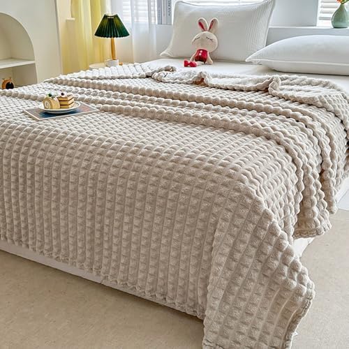 Throws for Sofas, Fleece Blanket King Size for Single Double Bed