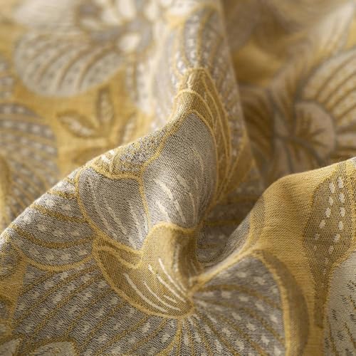 LifeTB Golden Floral Jacquard Duvet Cover Queen 3 Pieces Cotton