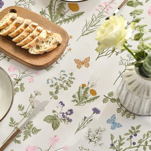 Horaldaily Spring Tablecloth 60 x 60 Inch Square Watercolor