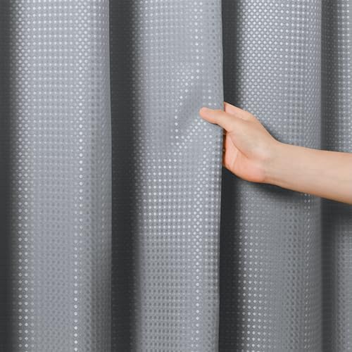 Naturoom Shower Curtain 72 inches Long 6FT for Bathroom 1 Panel Grey