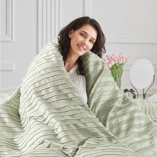 NEXHOME PRO Duvet Cover Queen,3 Pieces Boho Tufted Duvet Cover Set