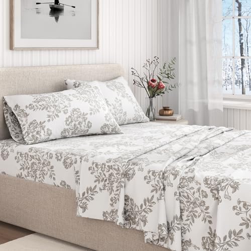 Great Bay Home Flannel Sheet Set King Size - 100% Turkish Cotton