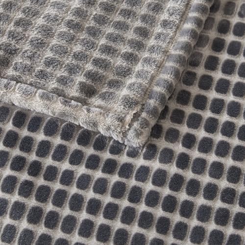 Oversized King Fleece Blanket 120x120 Inches, Seamless Soft Cozy 3D