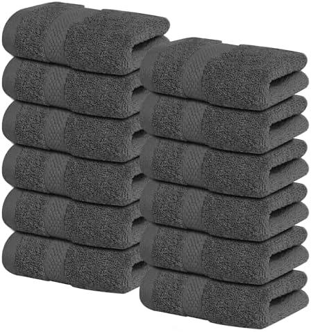 Infinitee Xclusives Luxury Wash Cloths for Showering [13x13] – 100%
