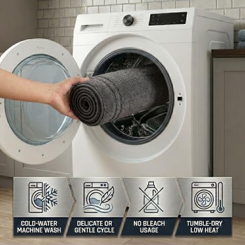 SUPERIOR Cotton Washable Bath Rug with Runner Bundle Set, 3 Piece