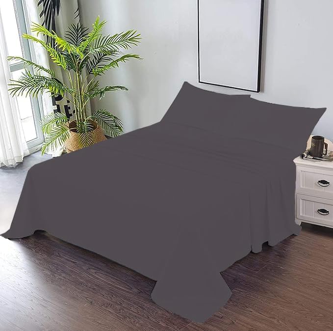 Luxury 100% Microfiber (Pack of 1) Flat Sheet Alaskan King Size