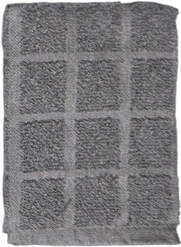 Set of 8, 100% Cotton Grey Window Panel Terry Kitchen Towel - 4
