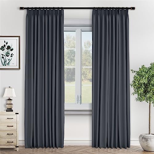 Macochico Pinch Pleated Drapes for Traverse Rods Room Darkening