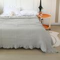 7ya 100% Cotton Queen Blanket, Light Brown, 90"x90"