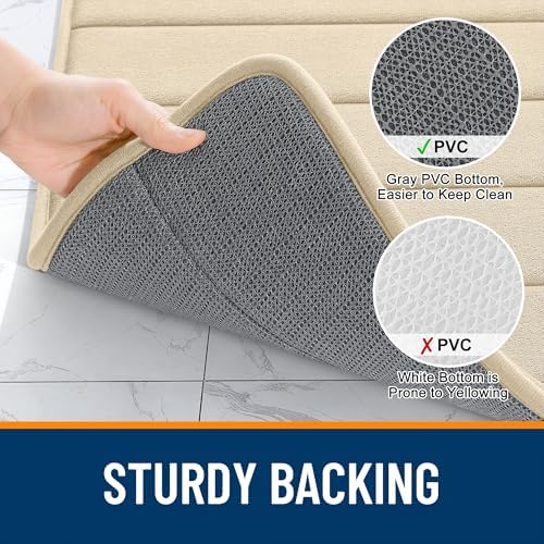 OLANLY Memory Foam Bathroom Rugs and Toilet Rugs, Bath Rug Size 44x32