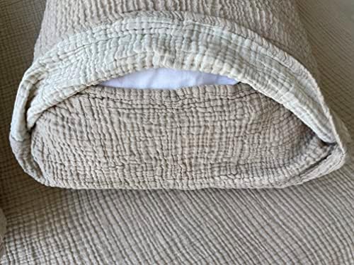 Muslin Blanket 100% Cotton, 4 Layers Bedspread, Soft Turkish Cotton