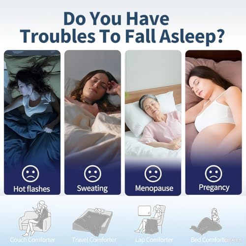 Cooling Waffle Blanket Queen Size Lightweight Cotton Breathable