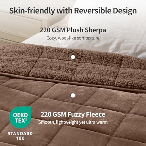 Uttermara Weighted Blankets for Adults Queen Size, 15lbs 60x80 inches