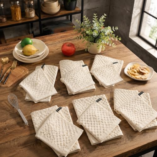 15" X 25" 6 Pack Dark Grey Terry Kitchen Towels