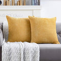 Anickal Mustard Yellow Pillow Covers 20x20 Inch Set of 2