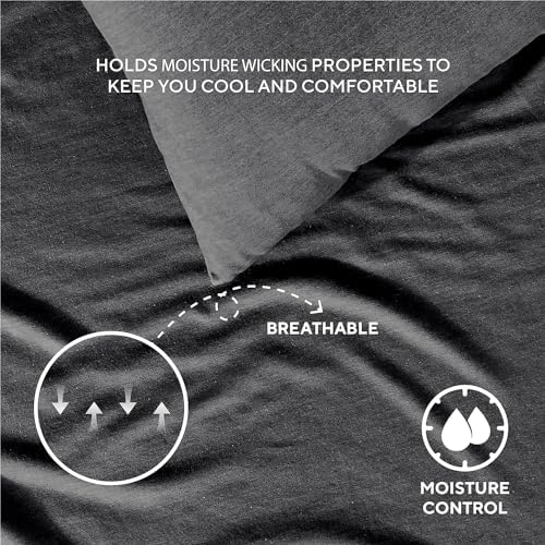 Sleepdown Jersey Sheet Set - Charcoal, King (4 Piece)