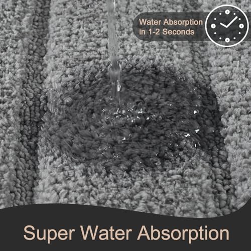 AROGAN Luxury Long Bathroom Runner Rugs 24x60 Inch Bath Rug Non Slip