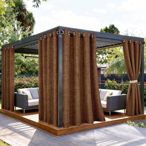 SpaceDresser Outdoor Curtains for Patio Waterproof, 2 Panels