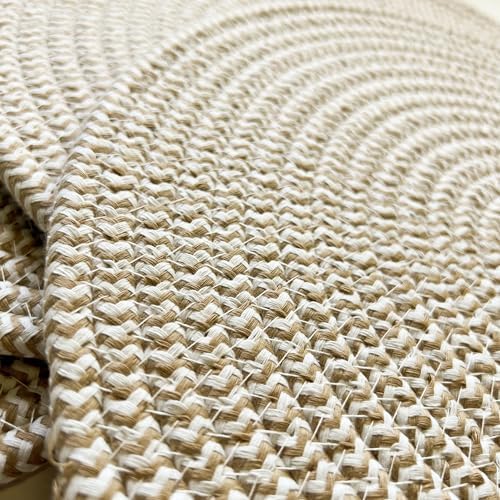 WAZAIGUR Round Placemats Set of 4 Thick Cotton Rope, 13inch, Khaki &