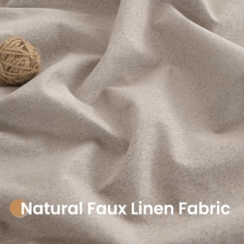 BGment 100% Tan Blackout Curtains for Living Room 96 Inch Long - 2