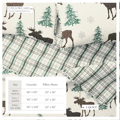 Great Bay Home Lodge Quilt Set - 2-Piece Twin/Twin XL Size Rustic