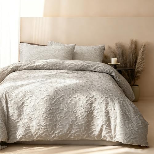 INFLAG Duvet Cover Set, Jacquard Boho Chic Bedding for All Seasons