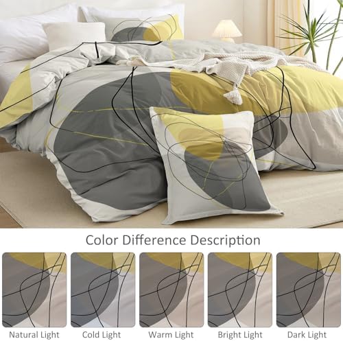 Soft Duvet Cover Queen Size 90" x 90" - Minimalist Abstract Lines