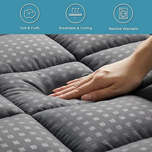 HYLEORY Queen Mattress Pad Quilted Fitted Mattress Protector Cooling