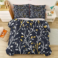 Dark Gray Duvet Cover King - Fashion Modern Plants Branches Bedding