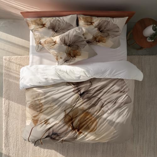 Batmerry Flower Minimalist Floral Art Twin Size 100% Cotton Duvet