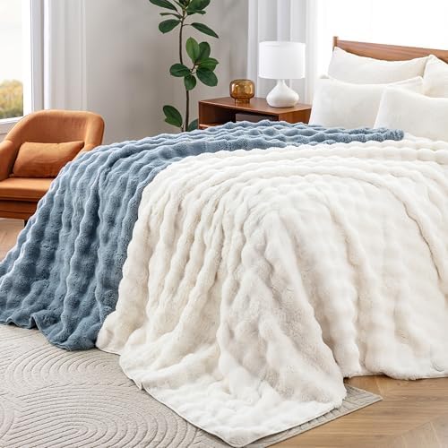 Berkshire Faux Fur & Velisse Reversible Blanket - Ultra Soft Plush