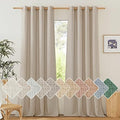 NICETOWN Thick polyester and linen Curtains 96 inch Long, Grommet Semi