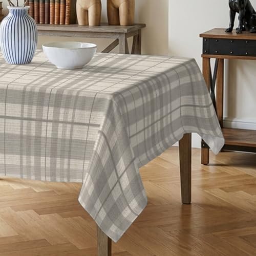 YOUNGKIDS Tablecloth Industrial Checked Waterproof Square Table Cover