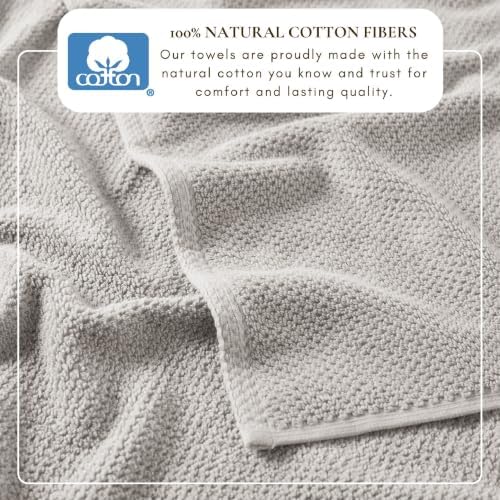 Great Bay Home 100% Cotton 6 Piece Bath Sheet Set - Absorbent