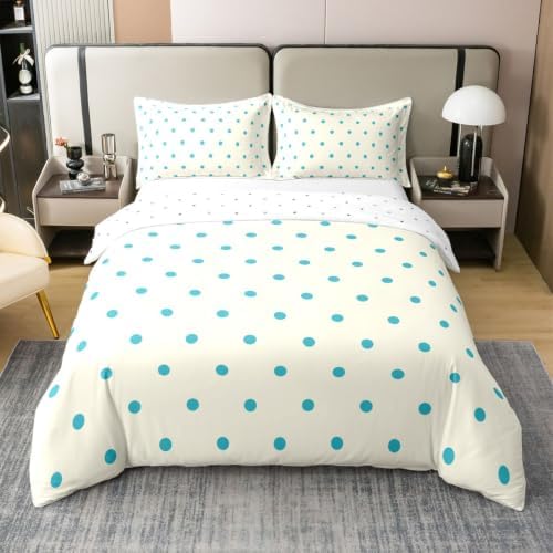 Castle Fairy Polka Dot Duvet Cover Set Full Size 100% Cotton,Geometric