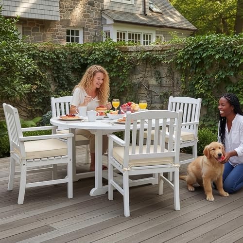 Summsun Outdoor Chair Cushions Set of 4: Water Resistant Seat Cushion