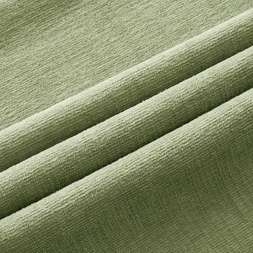 MIULEE Sage Green Chenille Couch Throw Pillow Covers, 20x20