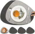 Faux Leather Placemats Set of 4, Dual Sided with Drink Coasters