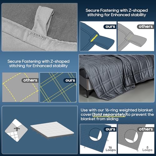 King Size Weighted Blanket 45lb(88''x104'', Dual-Sided), Cozy Warm