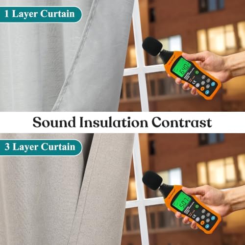 SUPERIOR Neal 100% Blackout Curtains - Textured Design - 52" x 84"