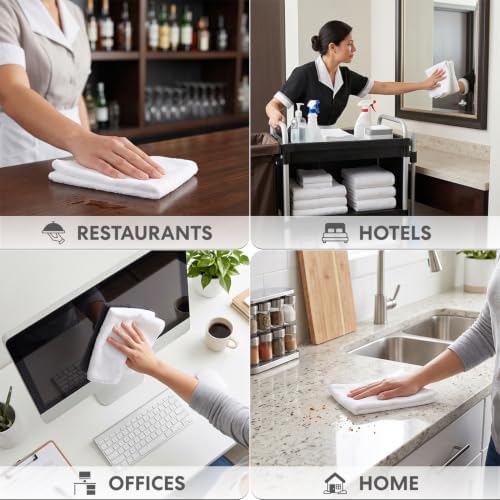 Simpli-Magic 79171 Terry Cleaning Cloths, 12"x12", White, 50 Pack