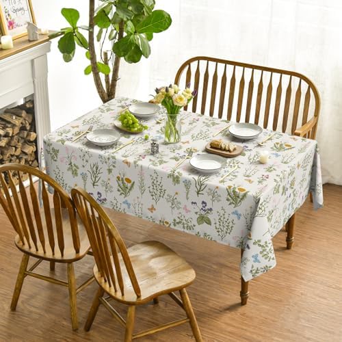 Horaldaily Spring Tablecloth 60 x 60 Inch Square Watercolor