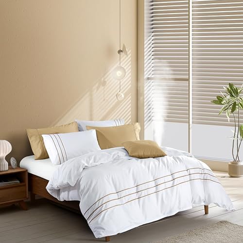 Duvet Cover Set 3 pcs(1 Duvet Cover+2 Pillowcases) 100% Cotton Sateen