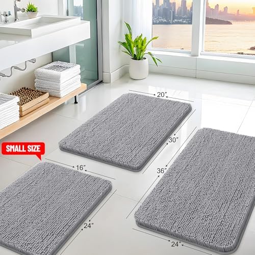 Arotive Bathroom Rugs 59x20, Soft Absorbent Shaggy Chenille Bath Rugs