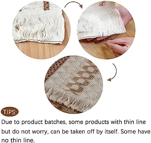 Burlap Table Runners Farmhouse Boho Long Table Runner Woven Cotton