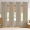 MIULEE 4 Panels Set Pinch Pleated Linen Curtains 84 Inches Long Grey